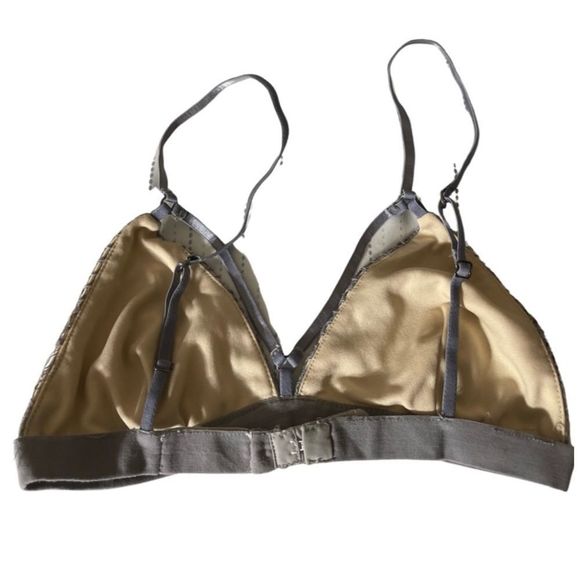 NYTT Minimalist Crochet Lavender over nude SEXY Bralette XS - Picture 2 of 5